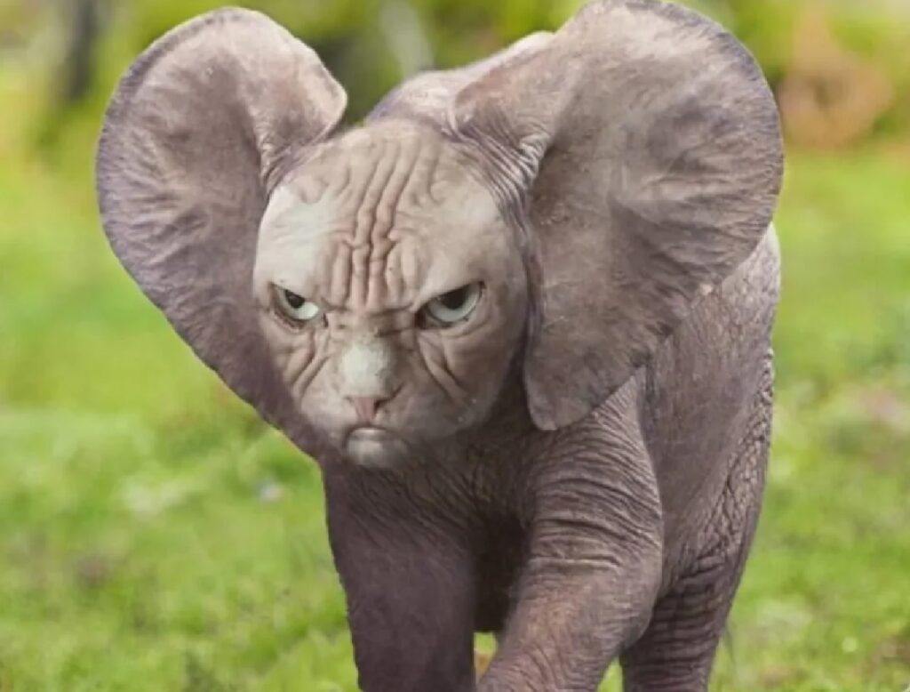 mix gatto ed elefante