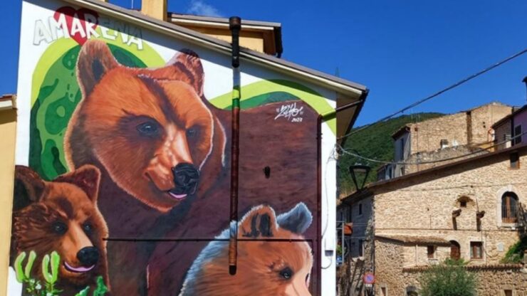 Murales Amarena sorge a Cansano (AQ)