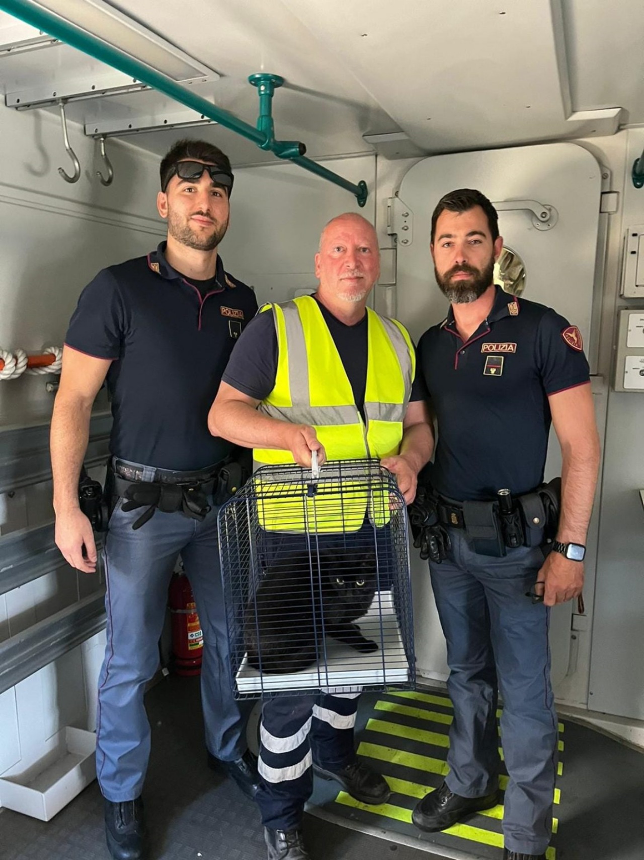 Gatta trovata sul treno